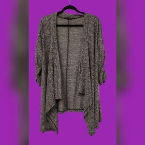 MXM 1X Drape Front Sweater Cardigan